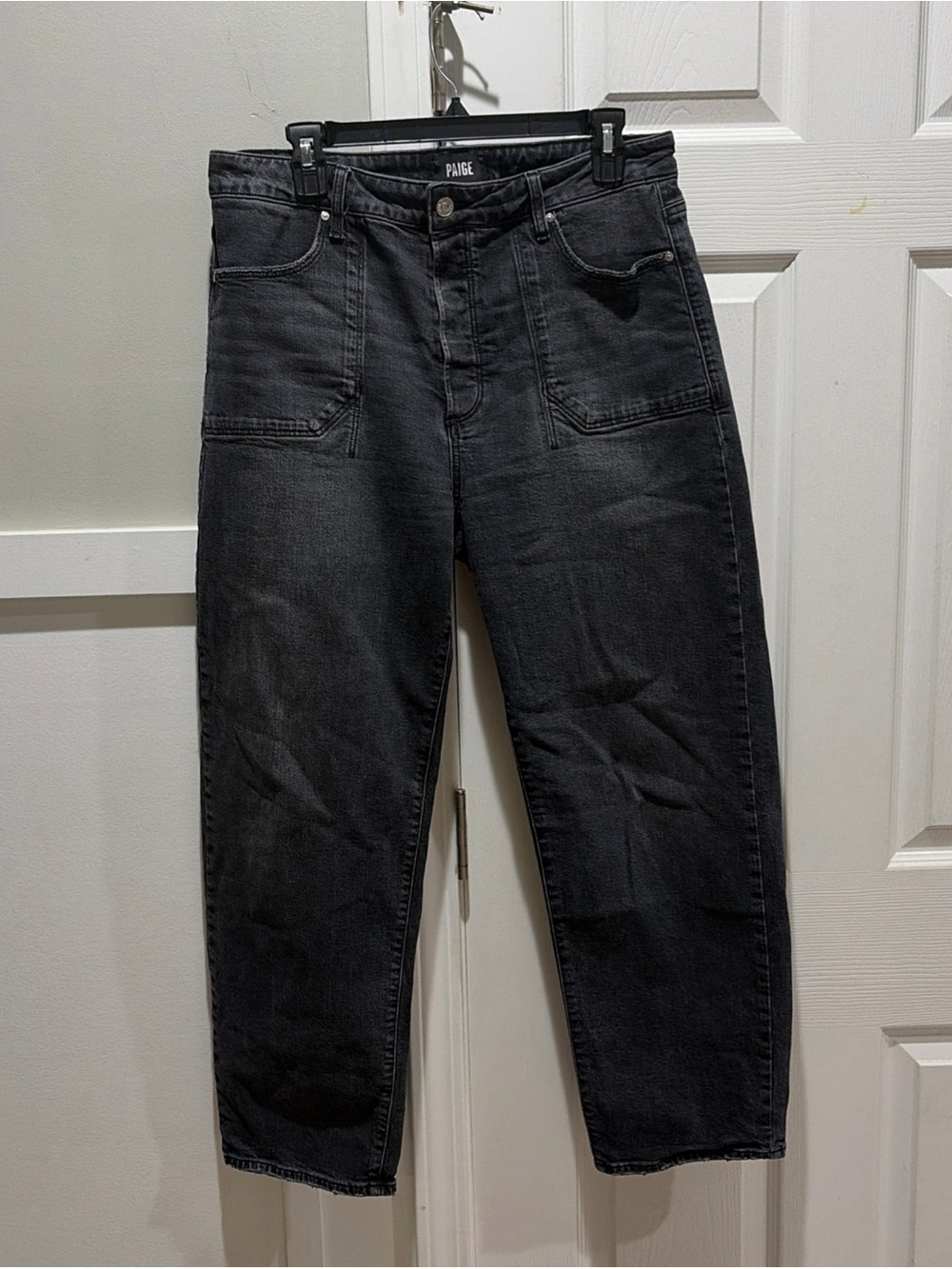PAIGE Alexis Women’s Utility Black High-Rise Jeans Size 30